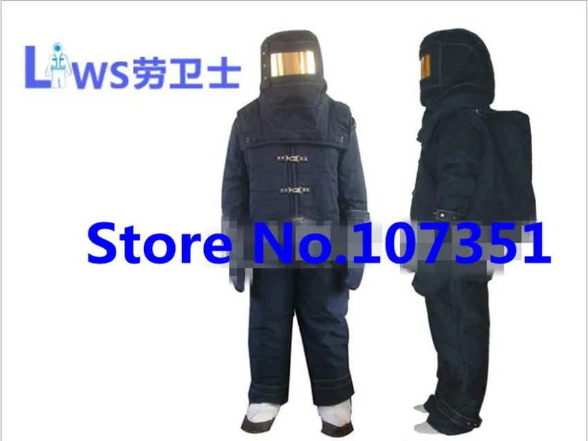 

Bear Flame Temperature 1000 Degree Heat Insulation Fire Proximity Suit Dark Blue for worker's protection