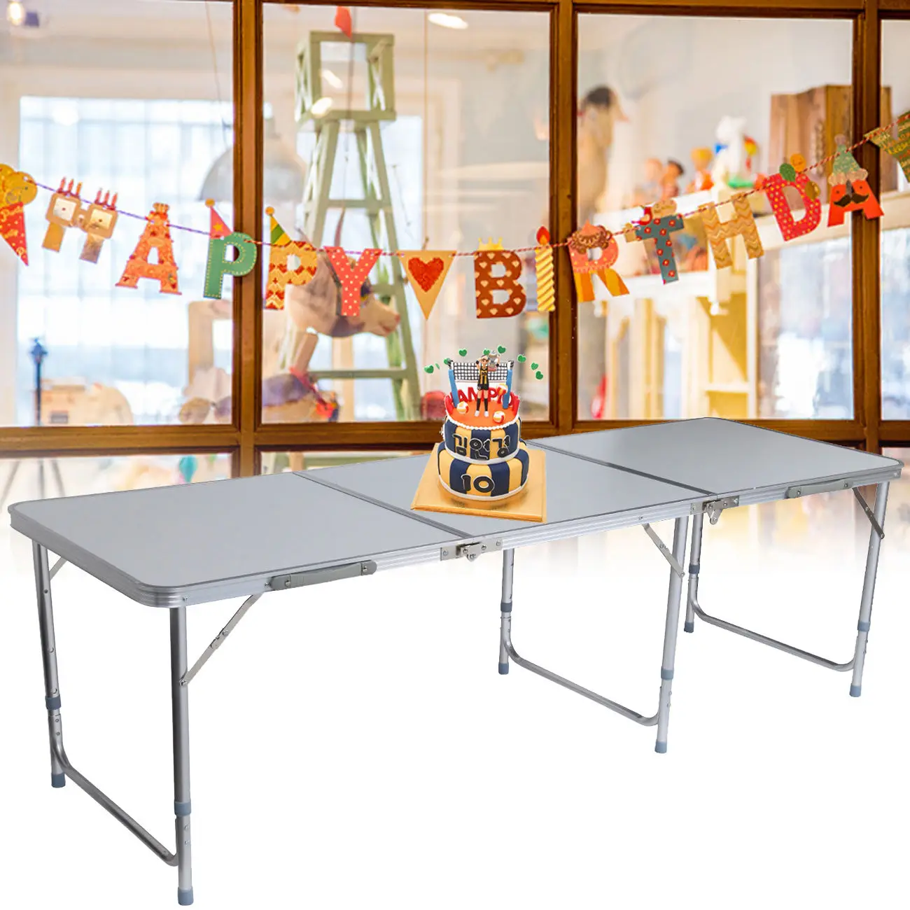 

Складной алюминиевый стол для кемпинга 180x60x70 см