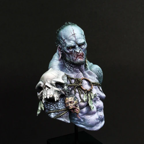 Новый разобранный 1/10 высокий 91 мм Огри фантазия солдат бюст с сердитой смолы