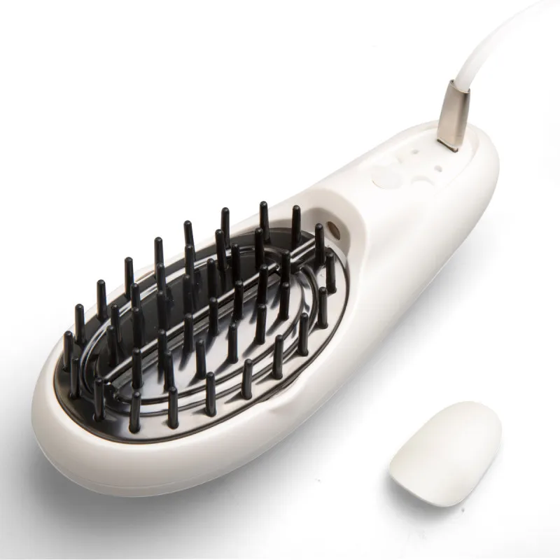 Pro Hair Straightener Steam Brush Negative ion hair care Infrared Protection Wireless Charging Easy To Carry Comb |