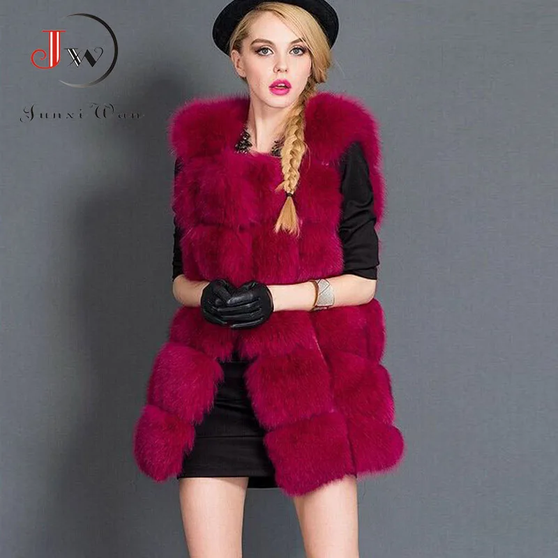 Женская зимняя куртка из искусственного меха теплая однотонная женская жилетка