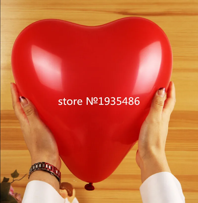 100 шт./партия декоративные латексные шары в виде красного сердца | Дом и сад
