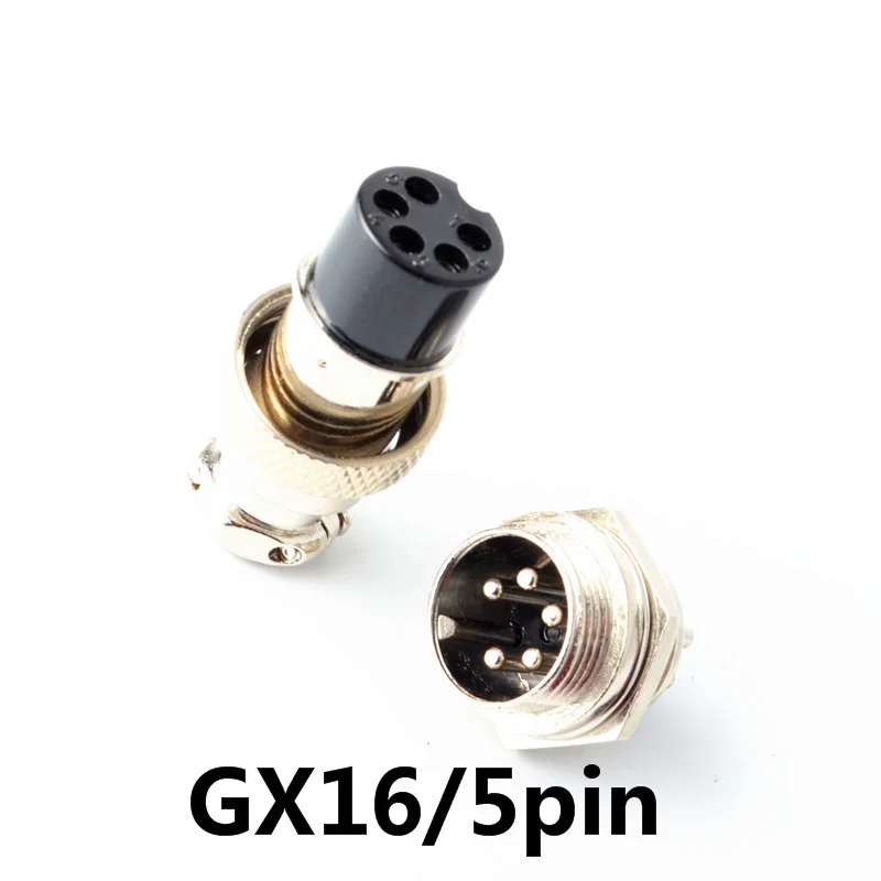 1 комплект GX16 5Pin 5 P 16 мм Мужской и Женский провода Панель разъем круговой авиации