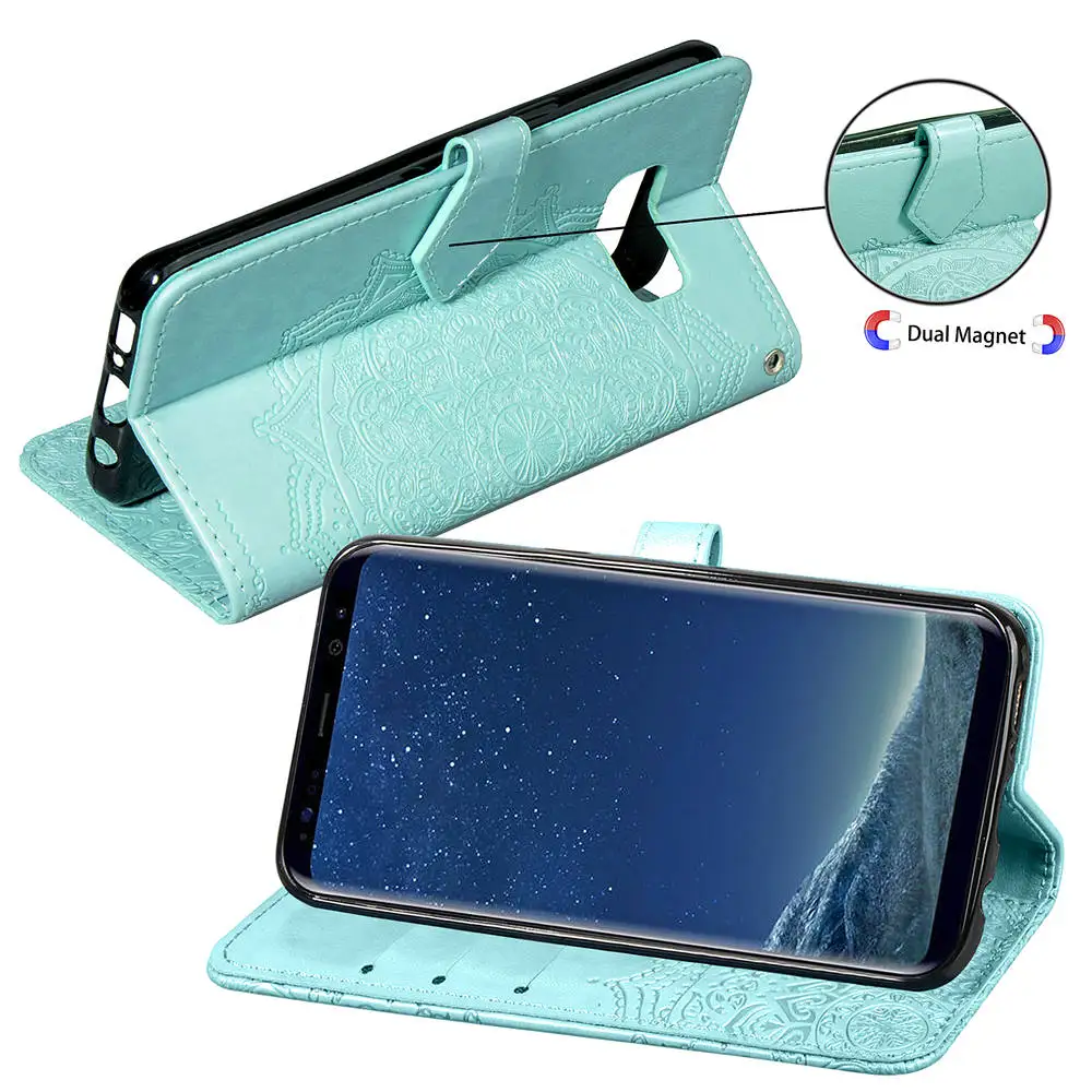 Кожаный чехол-кошелек для Samsung Galaxy A3 A5 A7 2017 J1 J3 J5 J7 2016 J2 Prime S6 S7 Edge S8 S9 A6 A8 J4 J6 Plus 2018 |