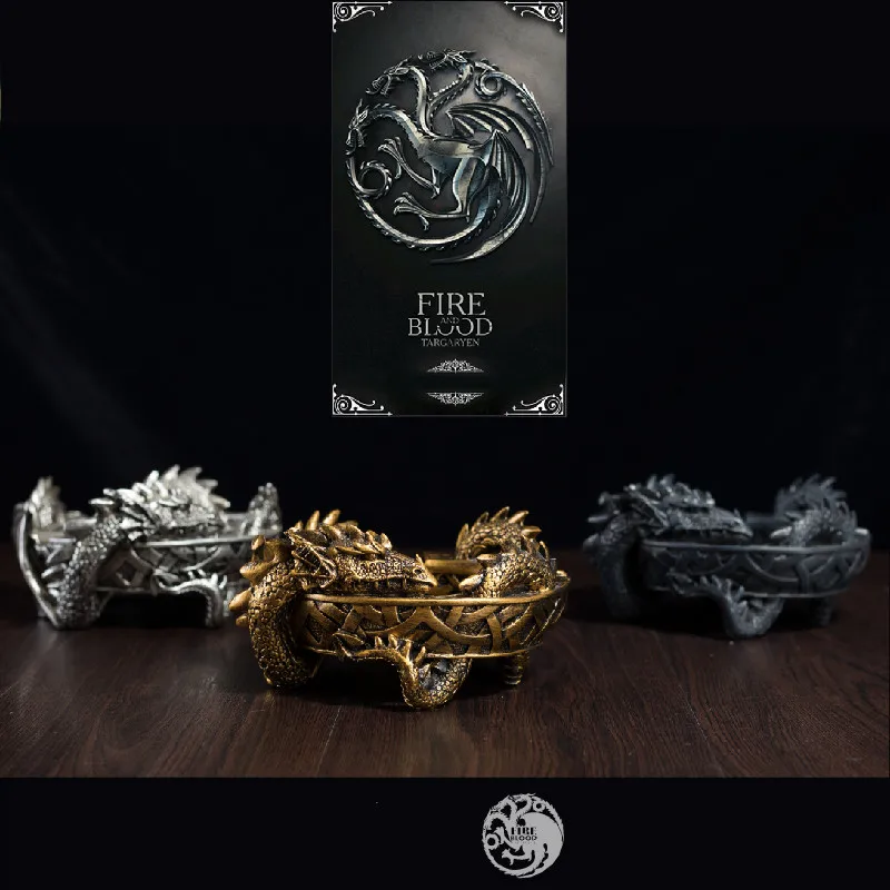 Новая Игра Престолов Дейенерис Таргариен Дракон королева Viserion Rhaegal Косплей Дракон смолы пепельница реквизит для хранения игрушки украшения