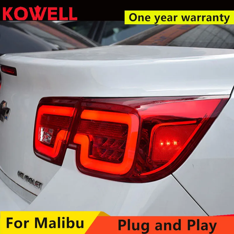 KOWELL автомобильный Стайлинг для Chevrolet Malibu 2011- задний светильник s светодиодный задний фонарь DRL+ сигнал+ тормоз+ задний светильник