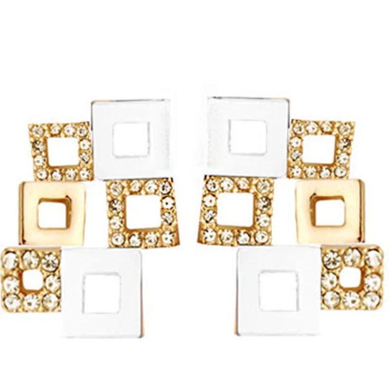 Милый подарок модный дизайн мужские и женские Волшебные квадратные серьги