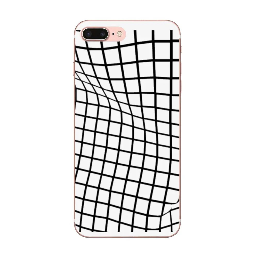 Мягкий чехол из ТПУ с черно-белой полоской для Apple iPhone 4 4S 5 5C 5S SE 6 6S 7 8 Plus X XS Max XR |