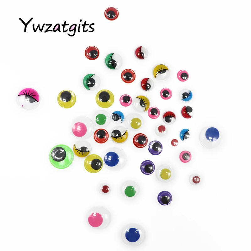 Ywzatgits 1 кор./лот 10 20 мм Googly глаза Клей на DIY Скрапбукинг для игрушек куклы Wiggly