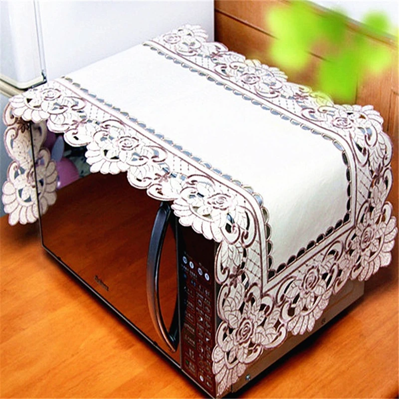 12 размеров полиэстер скатерть анти-масло кружево украшение дома вышитые