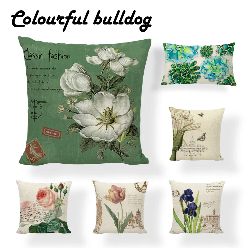 Модные чехлы для подушек с тропическим КАКТУСОМ лавандой зелеными листьями