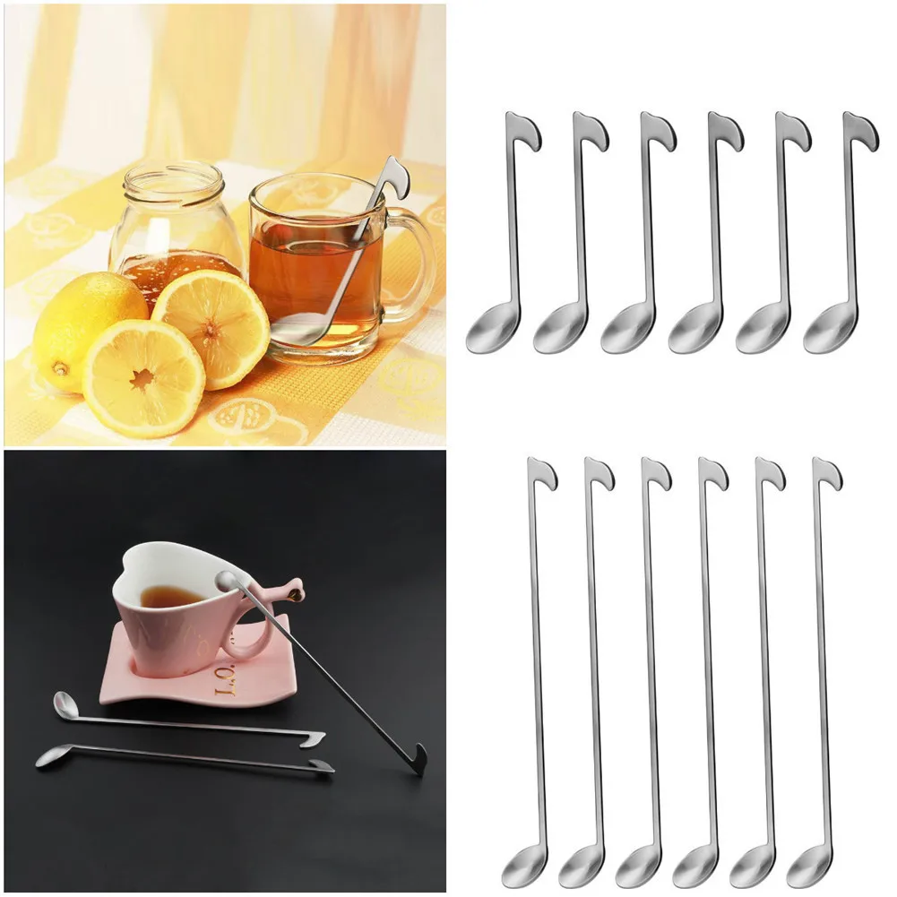 Мини десерт из нержавеющей стали в виде музыкальных нот|coffee spoon|spoon cocktailcoffee tea spoon |