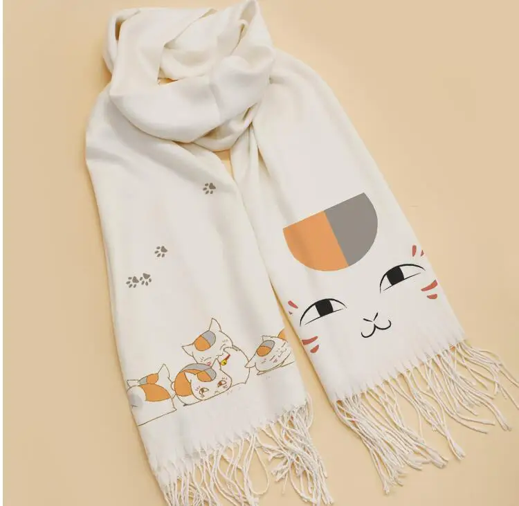 Индивидуальный заказ natsume yuujinchou шарфы шарф Косплей мягкий белый теплый милый