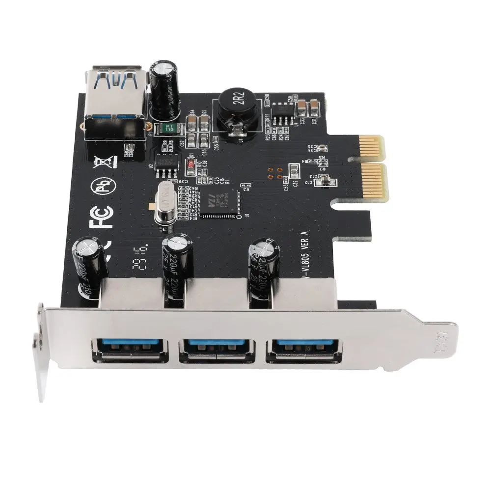Плата расширения Zeadow USB 3 0 PCIe адаптер PCI e к 4 портам Express концентратор контроллера для Windows настольного ПК с