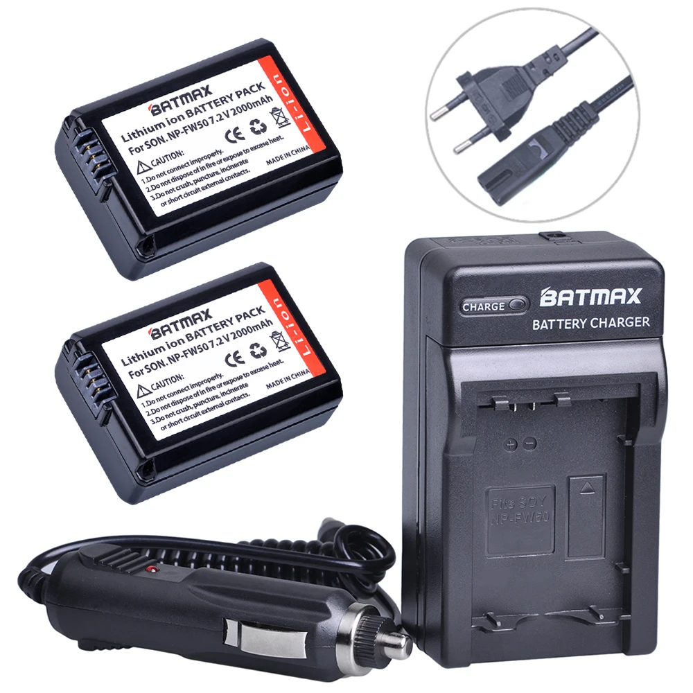 Зарядное устройство для Sony a37 Alpha 7 7R II 7S a7S a7R a5000|npfw50 battery|2pcs np-fw50np-fw50 fw50 |