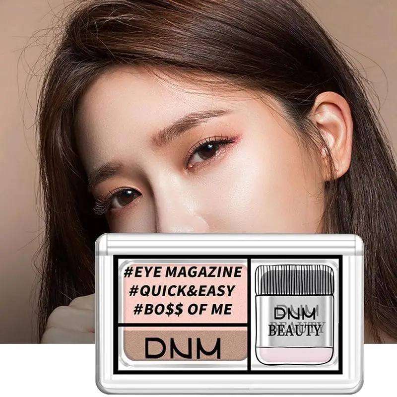 Натуральный двойной цвет Женская мода ленивые Тени для век макияж Палитра