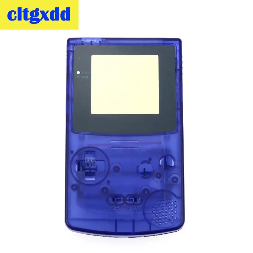 Clear dark purple Cltgxdd полный корпус в виде ракушки чехол для nintendo Запчасти для Gameboy GBC Ремонт Часть пакет игровой машины интимные аксессуары - Цвет: Clear dark purple