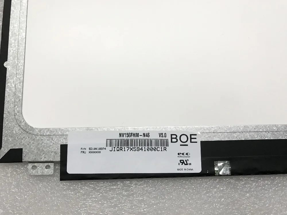 15 6 дюймовый светодиодный ЖК экран FRU P/N 5D10K18374 NV156FHM N46 1920x1080 FHD eDP 30pin IPS матовая