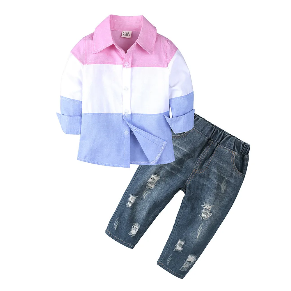 Футболка в полоску с повязкой на голову для маленьких мальчиков и девочек