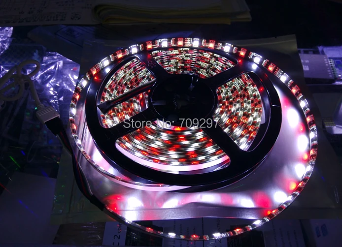 50 м/лот черная печатная плата 5050 RGBW Светодиодная лента 300LED DC12V IP65
