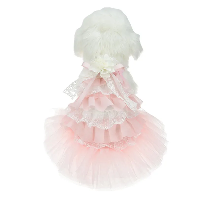 Роскошное кружевное платье с бантом для вечеринки и свадьбы изображением собаки