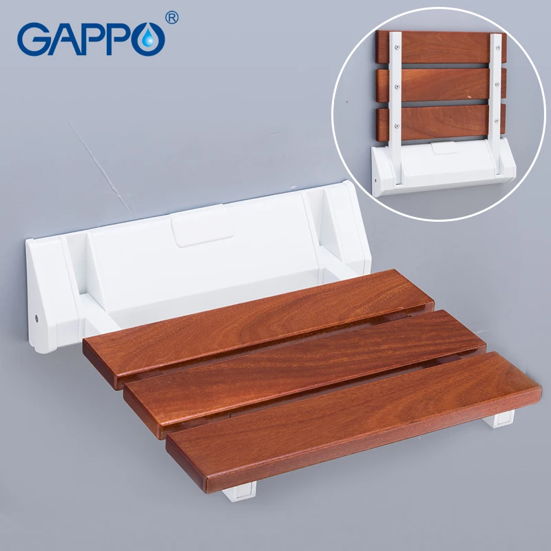 GAPPO wall mounted chairs Bench Shower folding seat folding Waiting Bath bathroom stool Solid Seat Toilet Chairs