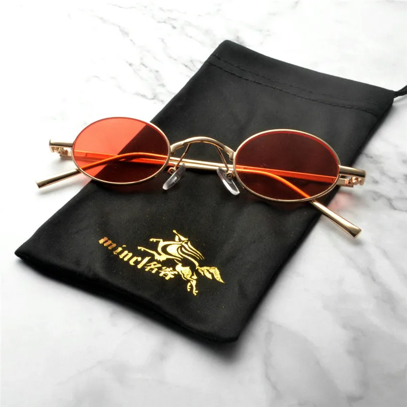 Овальные Солнцезащитные очки MINCL для мужчин и женщин маленькие винтажные круглые