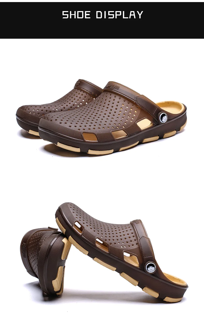 Crocse Comfortable Men Pool Sandals Summer Outdoor Beach Shoes men Slip On Garden Clogs Casual Water Shower Slippers Indoor