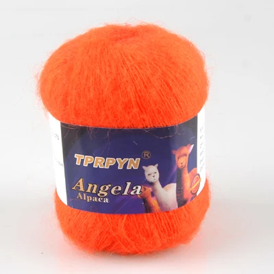 04 orange TPRPYN 1 шт. = 42 г Мягкая мохеровая пряжа для ручного вязание крючком из шерсти пряжа для вязания норковая шерсть пряжа мохеровая шерсть для вязания - Цвет: 04 orange