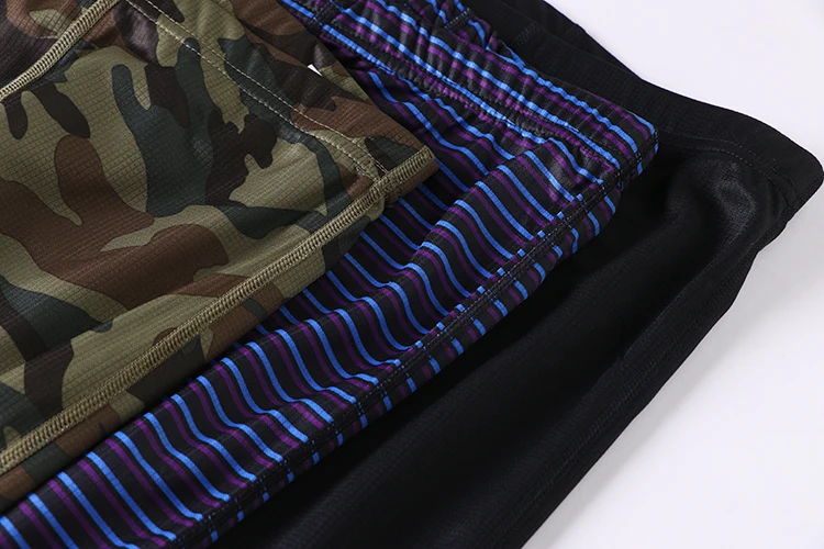 Мужские спортивные боксеры с принтом Длинные облегающие быстросохнущее нижнее