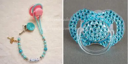 0 to 6 set blue MIYOCAR Персонализированные-любое имя Красочные Bling bling соски зажимы/пустышка держатель цепи пустышки зажим/зажим для прорезывателя для ребенка - Цвет: 0 to 6 set blue