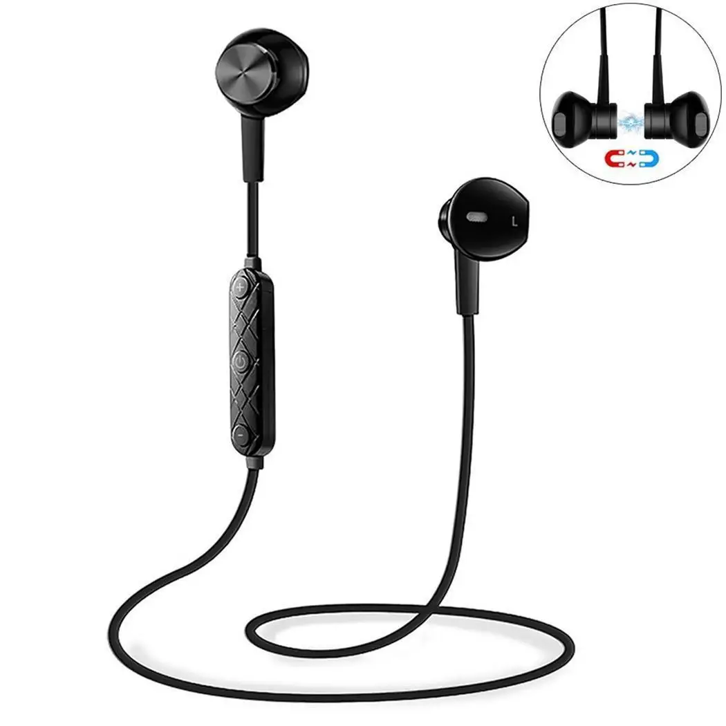 Wireless Magnetic Bluetooth Headset In-Ear Noise 5 hours 10 meters 4.1 200 Reduction 110mAh Earphone | Электроника