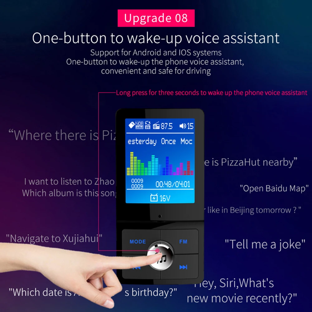 BC45 Bluetooth fm-передатчик Aux модулятор беспроводной модулятор громкой связи автомобильный комплект MP3-плеер Горячая Распродажа