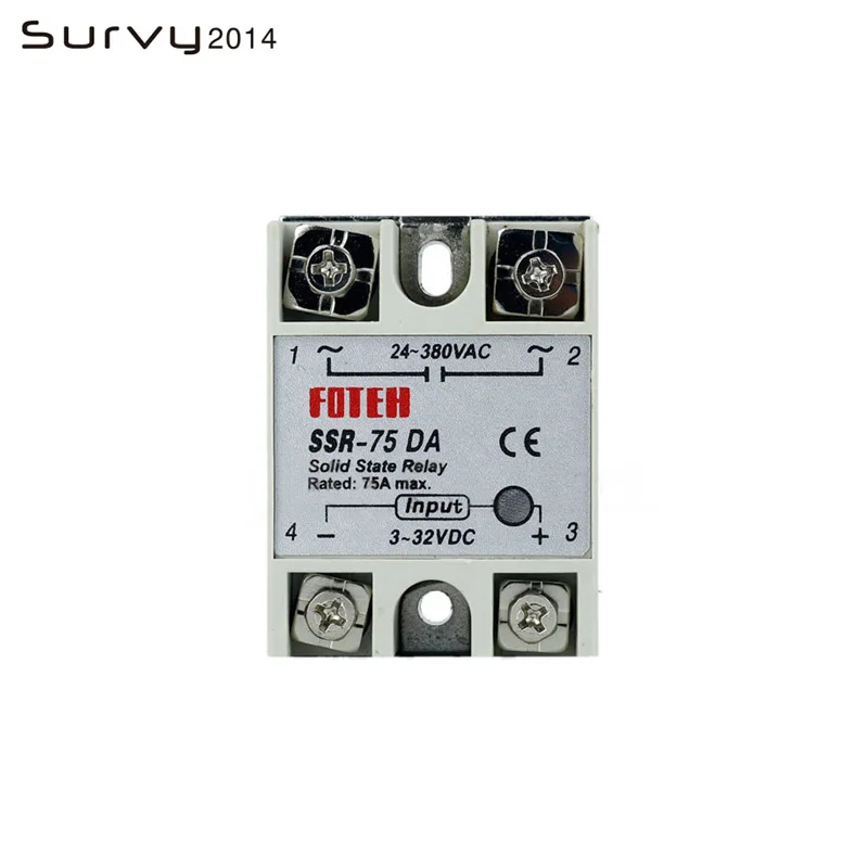 Твердотельное реле Φ SSR 100DA 10DA 25DA 40DA фактически 3 32V DC TO 24 380V AC 75DA 60DA 50DA|Интегральные
