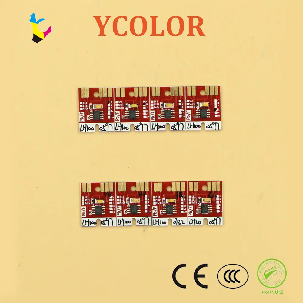 Чип DGYCJLFP 8 шт./компл. для LH 100 spc 0597 mimaki UJF 3042 6042 BK C M Y WH * 2 Clear 0732-чип праймера |