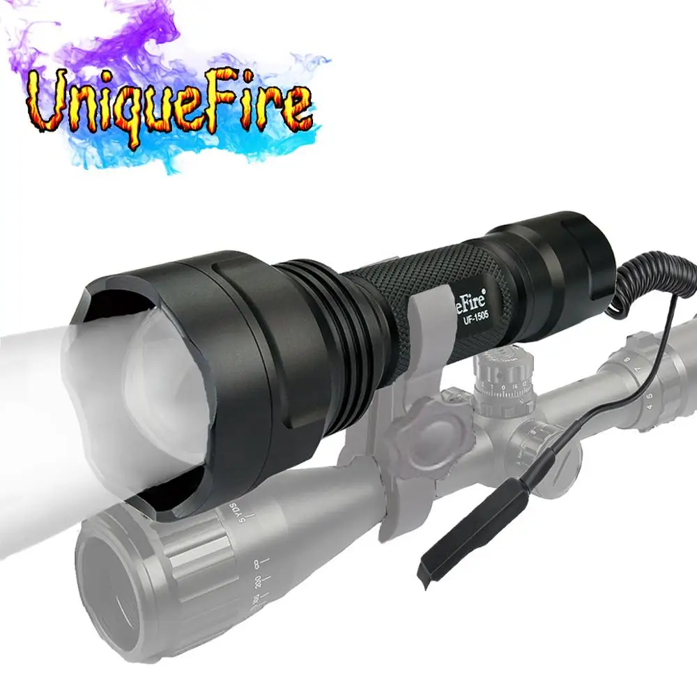 

UniqueFire 1505 IR 850nm 3 Modes LED Night Vision Flashlight Infrared Light Tactical Zoomable Torch with Rat Tail for Hunting