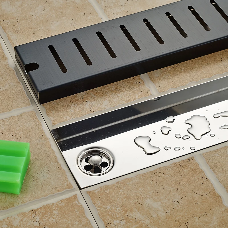 Прямоугольный напольный душевой водоотводный сток из нержавеющей стали 90 см|shower