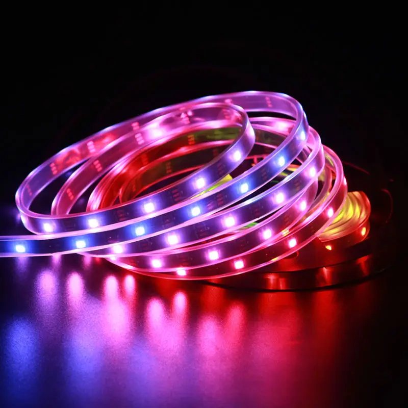 5 м/рулон 30 светодиодный s/м пикс./м WS2812B полосы 5050 WS2812 Цифровой пикселей RGB ТВ лента