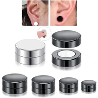 2pcslot fake ear piercings cheater non pierced magnetic ear tunnels and plugs ear stud lobe piercings body jewelry no piercings