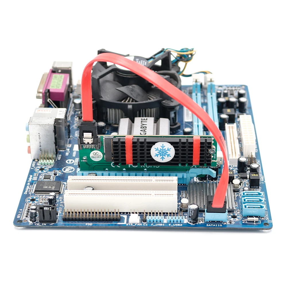 NGFF M.2 B Ключ SATA-Bus SSD в SATA3 адаптер PCI Express x1 x4 x8 x16 слот SATA радиатора Suppor 2230 2242 2260 2280 M2 SSD