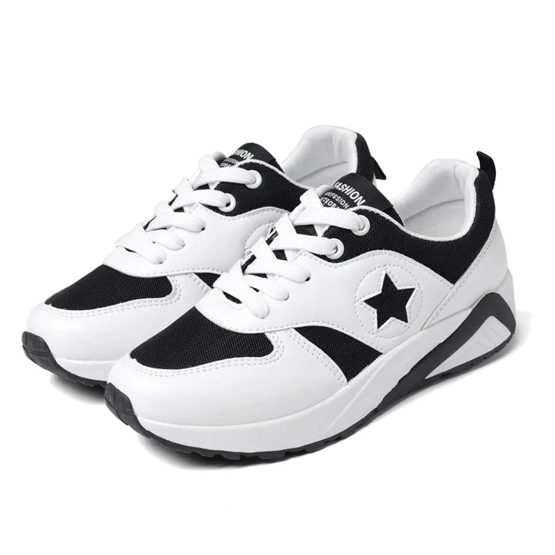 2017 Весна Новые Спортивная Обувь для Женщин Дышащий Круглым Носком Плоским