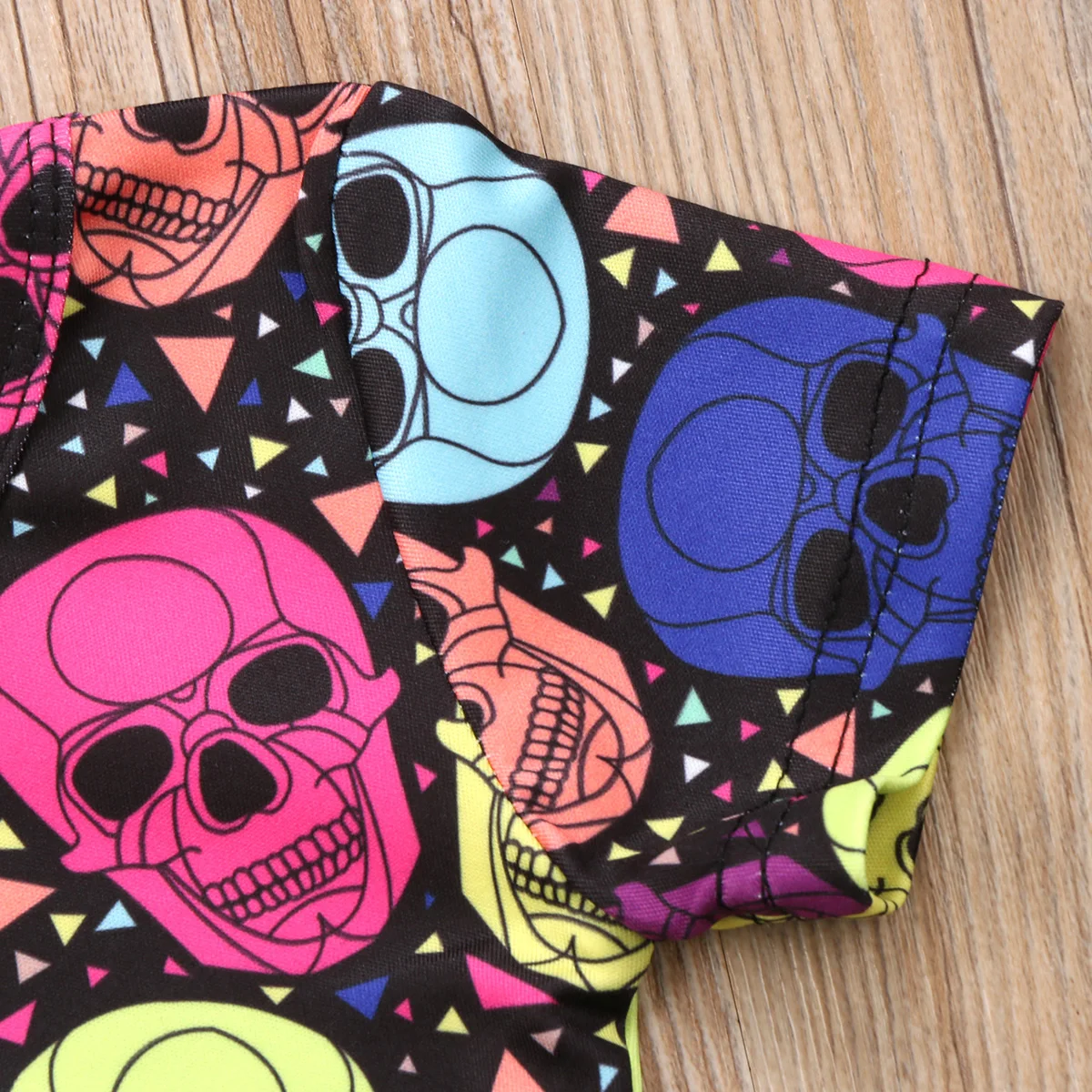 Newborn Baby Girls Boys Romper Skull Pattern Cartoon Jumpsuit Cotton Clothes Outfits Summer US Stock | Детская одежда и обувь