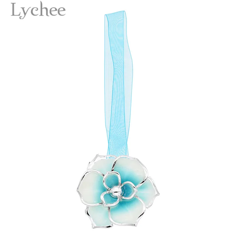 Lychee 1 шт. однотонные пряжки для штор с цветочным дизайном современный цветочный