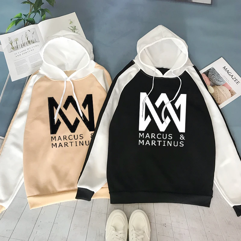 Модная одежда в стиле пэчворк толстовка с капюшоном Marcus & Martinus Moment Tour пуловер топы