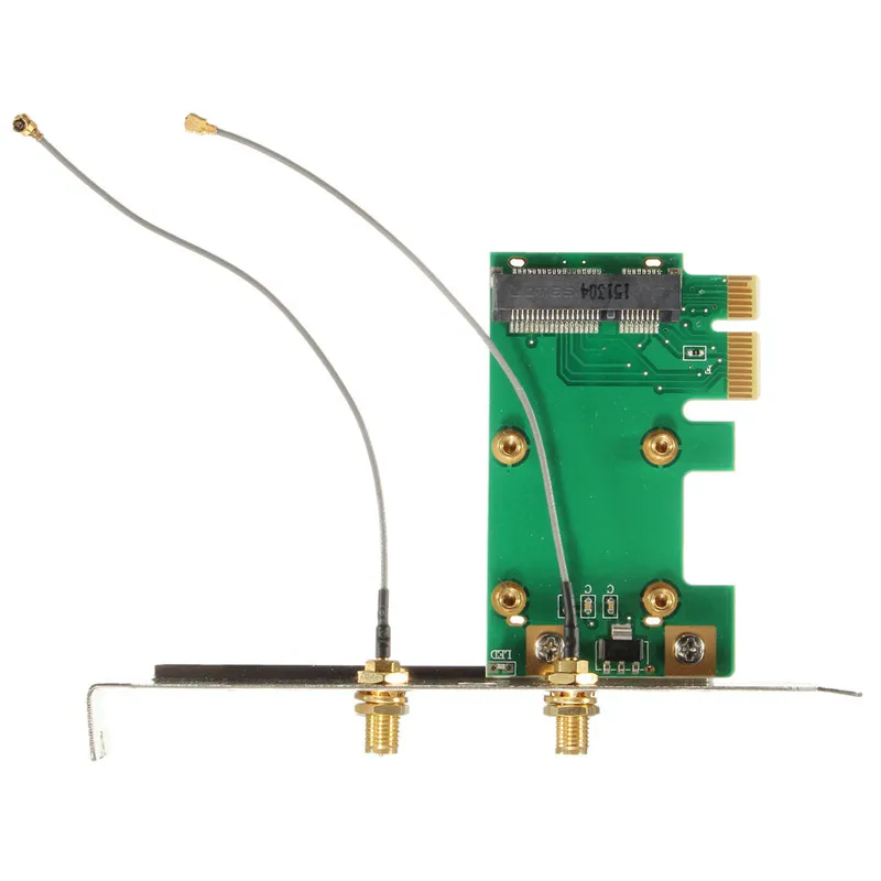 Мини Беспроводная Wi Fi карта PCI E 802.11n 1 шт. адаптер Wlan расширенная сетевая 2 антенны