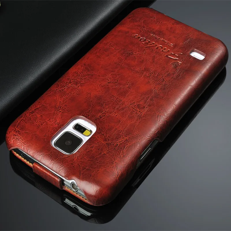 Чехол-книжка из искусственной кожи в стиле ретро с масляной воском для Samsung Galaxy S5