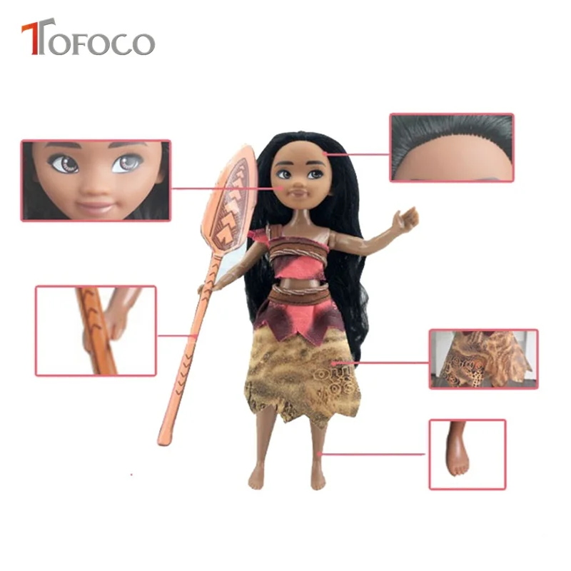 TOFOCO 24 см кавайные подвижные куклы в виде Моаны игрушки модельная коробка