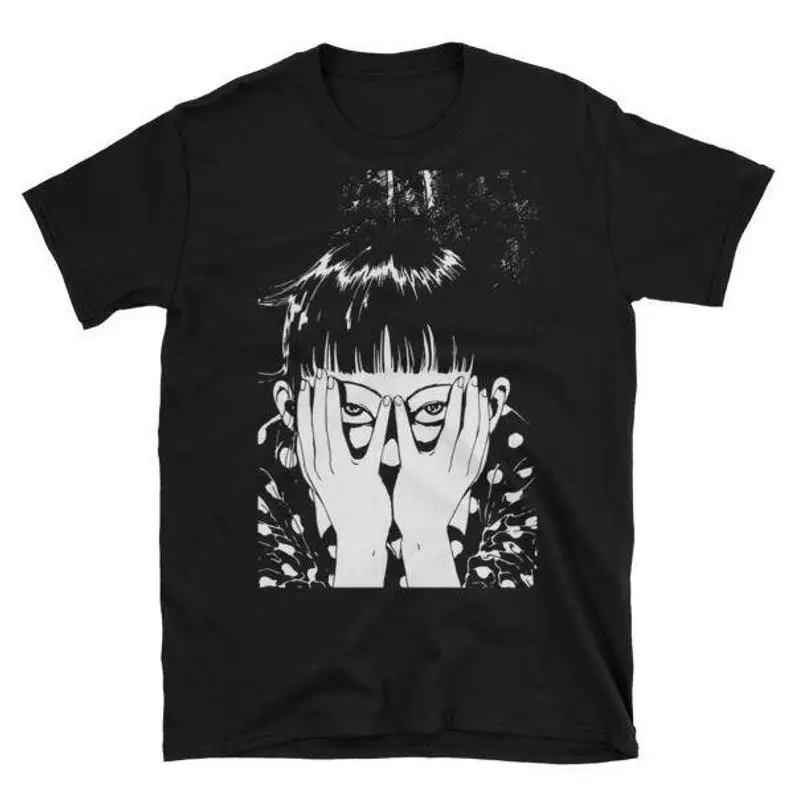 Мужская футболка с круглым вырезом Junji Ito Suehiro Maruo хлопковая Футболка принтом лето