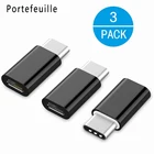 3 шт., зарядный кабель с USB C на Micro USB для Huawei p20 Lite P30 Samsung S10 S8 Plus S9 Oneplus 5 6 5T 7 6T
