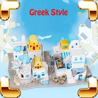 new year gift greek style 3d puzzles model building educational toys diy game structure easy assemble handmade family kids fun